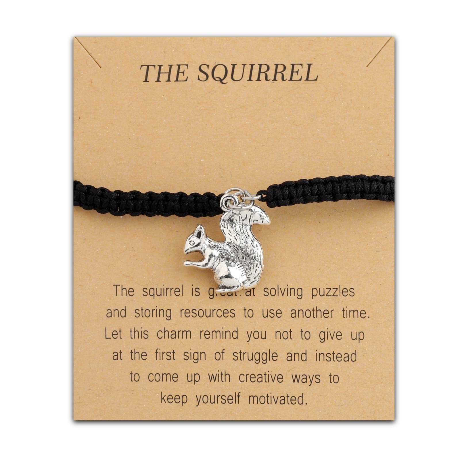 MAOFAEDSquirrel Gift Squirrel Lover Gift Squirrel Jewelry Squirrel Bracelet Inspirational Gift for Friend