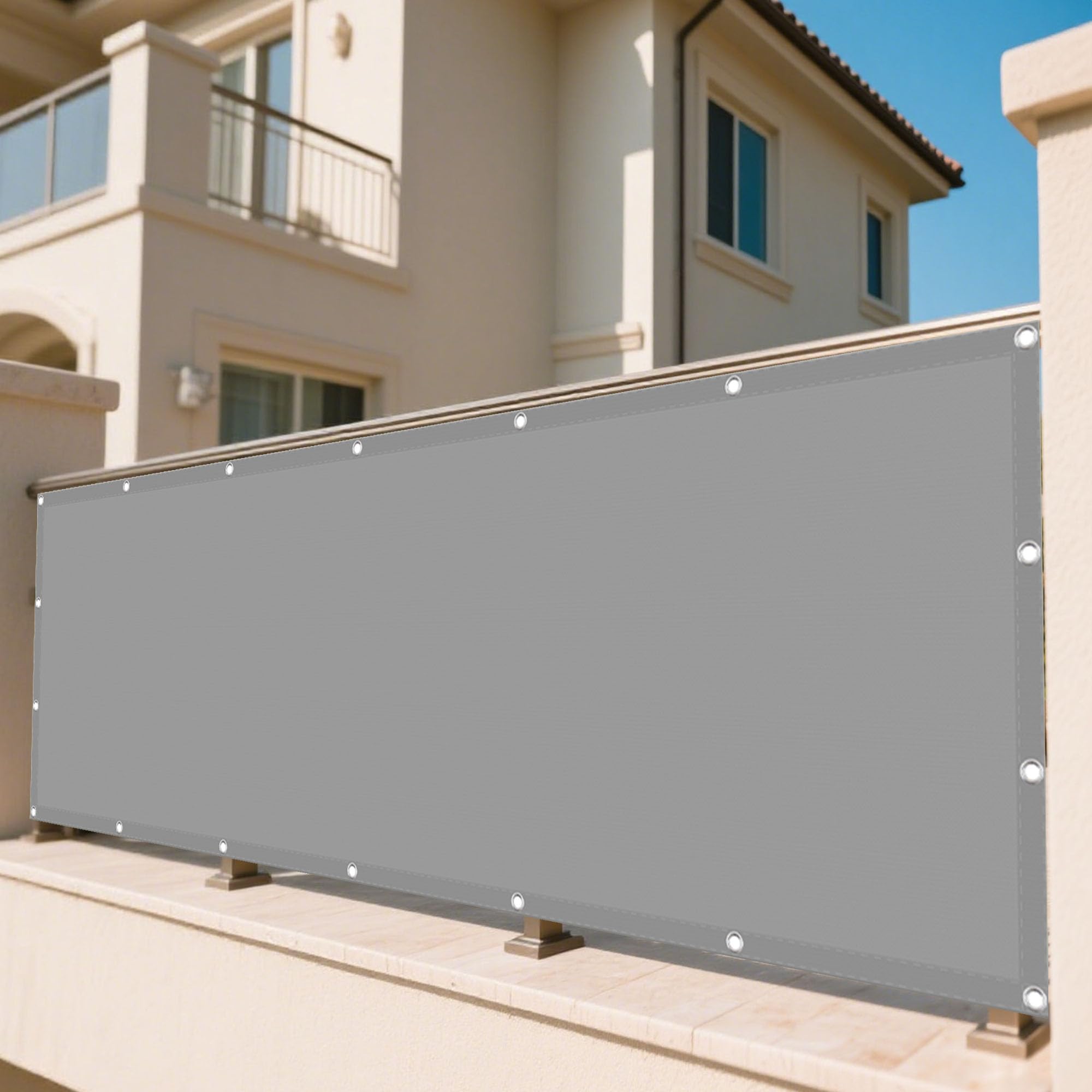 Voile d'ombrage imperméable 140 x 480 cm pare soleil jardin balcon