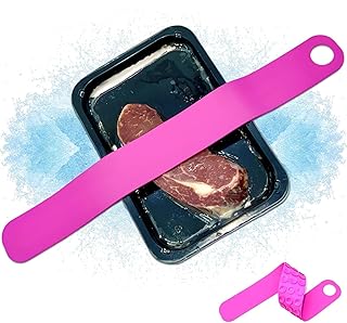 Thaw Belt, Silicone Sink Thawing Fixator Belt, Longer Faster & Safer Defrosting Belt for Frozen Meat Fruit and Vegetable, Thaws in Minutes Instead of Hours, Super Suction, no Heat Required (Pink)