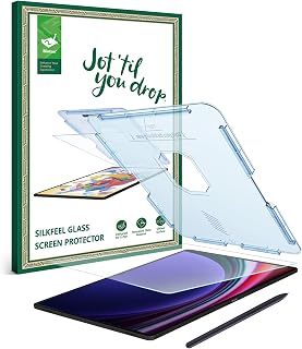 Silkfeel Glass Screen Protector Compatible with Samsung Galaxy Tab S9 Ultra / S8 Ultra 14.6 Inch 2023/2022, Touch Like Silk / 9H Hardness/Automatic Alignment