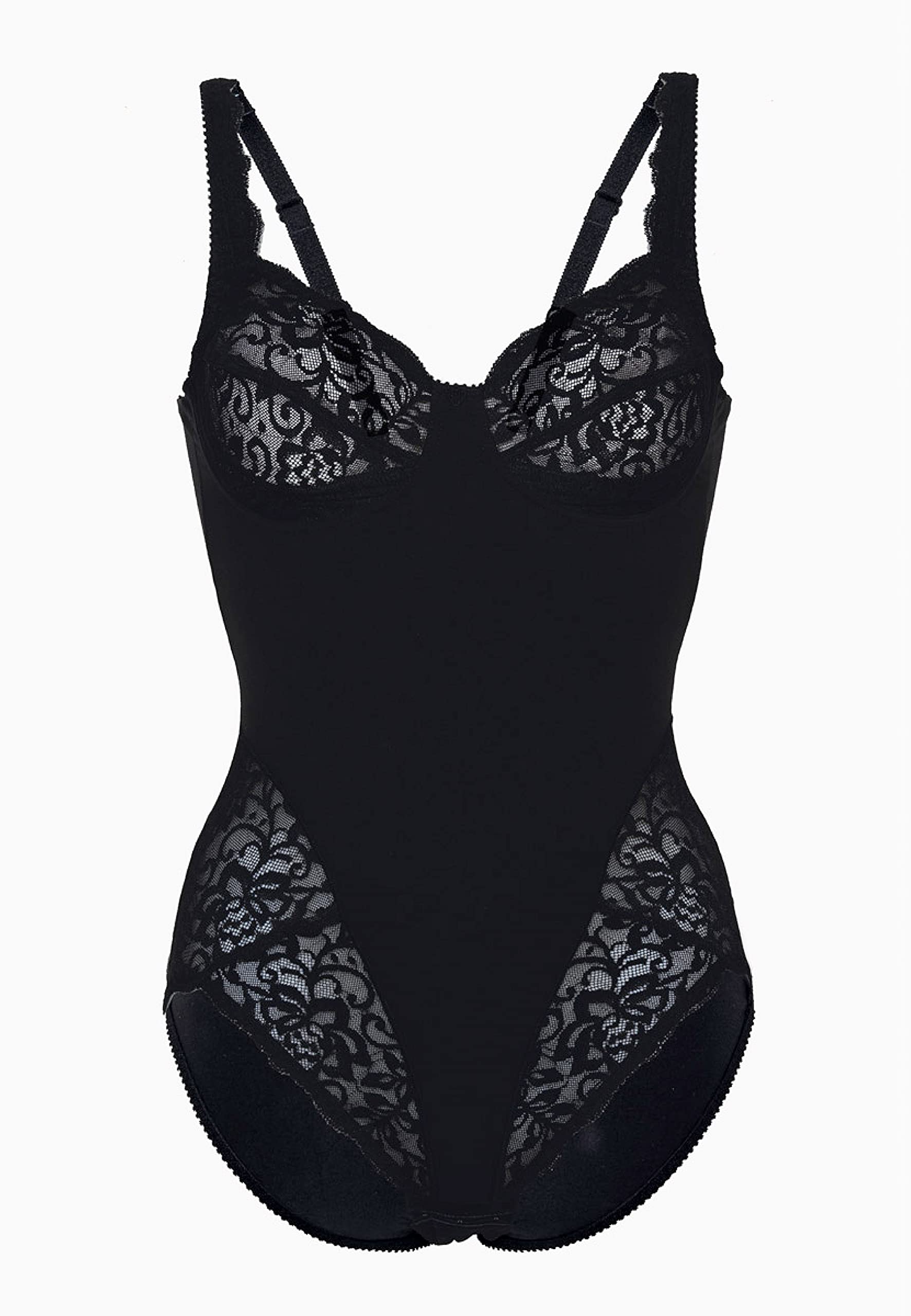 Lovable Body Modellante in Lycra e Cotone | Senza Ferretto | Contenitività Media | Coppe in Pizzo | Supporto per Taglie Forti | 13990 Lov’Ring Donna