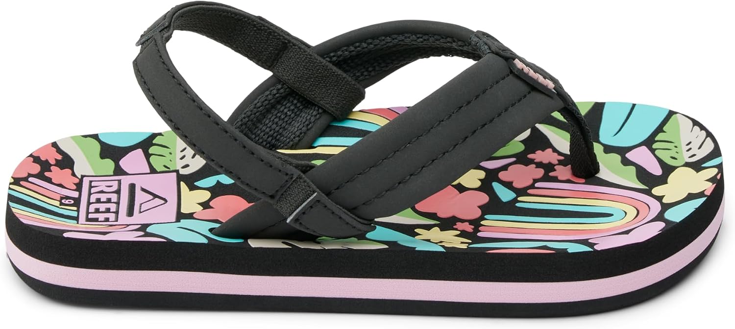 REEF Girls Toddler/Little Kid Ahi Beach Flip Flop, Soft Cushion Footbed, Water Friendly