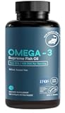 Omega-3 Supreme 1400 mg Wild Alaskan Fish Oil | IFOS Certified EPA DHA, Sustainable, Burpless, Veg Enteric Coated for Absorption (3 Mo Supply,180 Softgels)