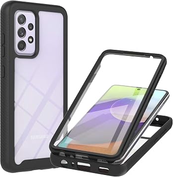 Sawiqpd for Samsung Galaxy A33 5G Case and Screen Protector, Black