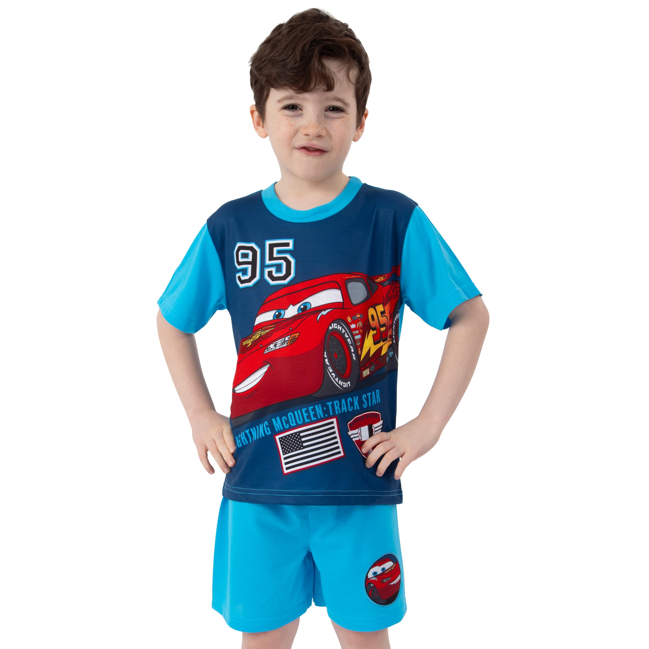 Disney Cars Pyjama Garcon, Vetement Enfant Ete, Pyjama Enfant Garcon Lightning McQueen