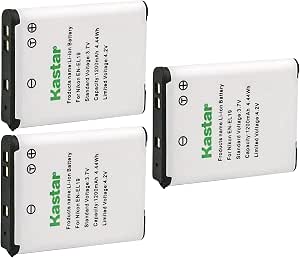 vhbw 2x batteria compatibile con Nikon CoolPix S3100, S3200, S2750, S2900, S2800, S32, S33 fotocamera digitale DSLR (600mAh, 3,7V, Li-Ion
