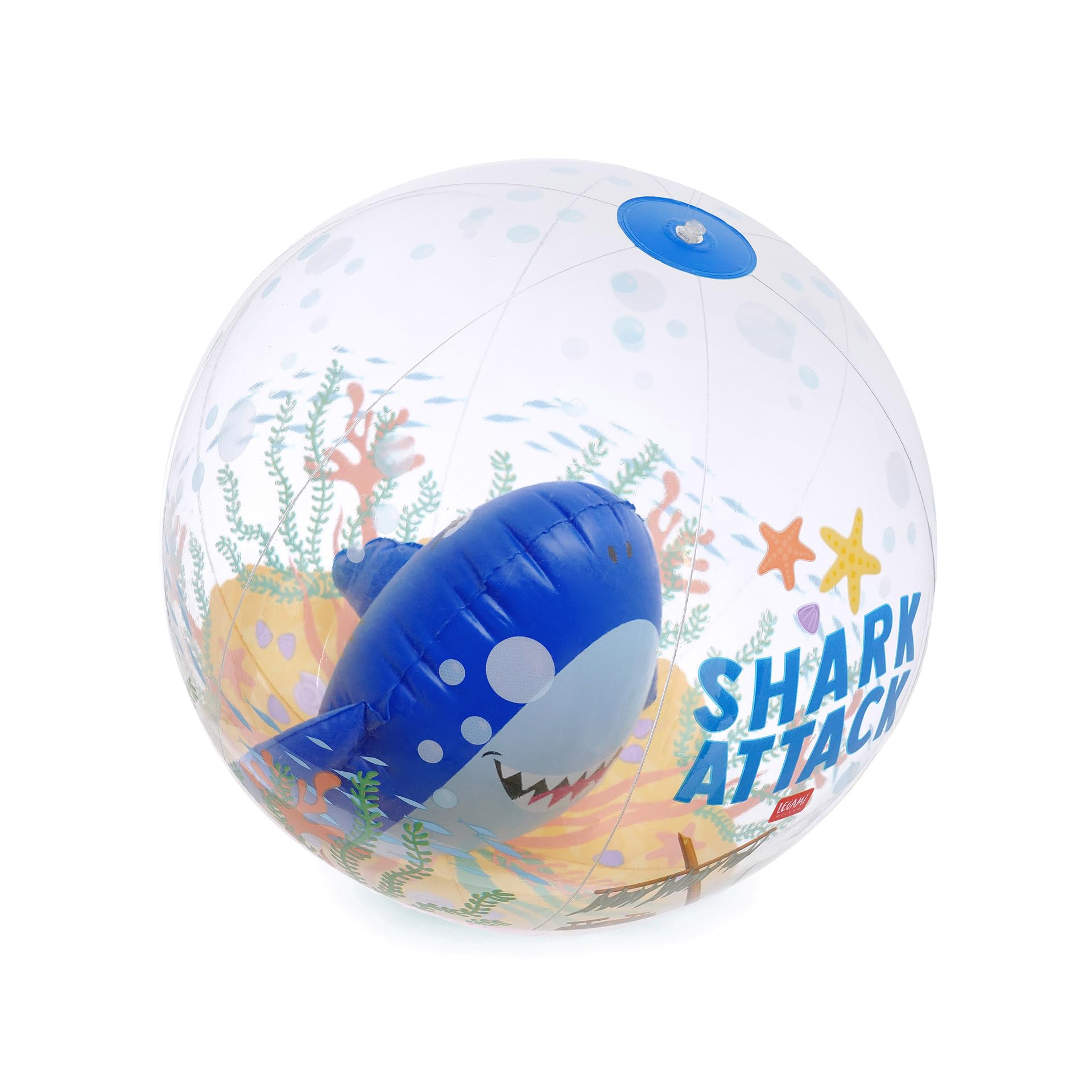 LEGAMI - Inflatable Beach Ball, PVC Inflatable Ball, Soft PVC Inflatable Ball for Kids, Inflatable Sea Party Ball, Inflatable for Playing Football Volleyball, Diameter 40