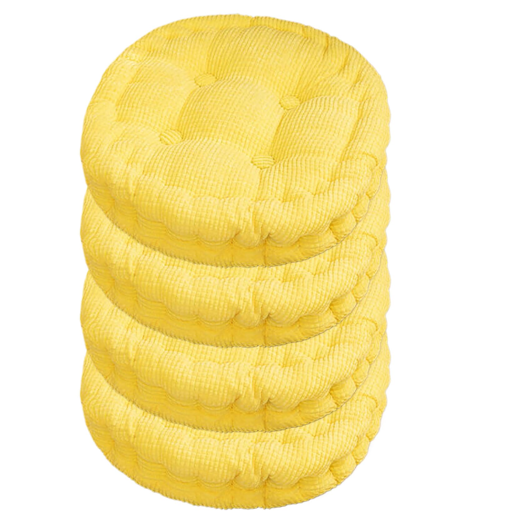 ZXDGsdrdtW 4Set of Round Corn Kernel Seat Cushion，Tatami Mat Cushion Office(Yellow,40x40cm(4pcs))