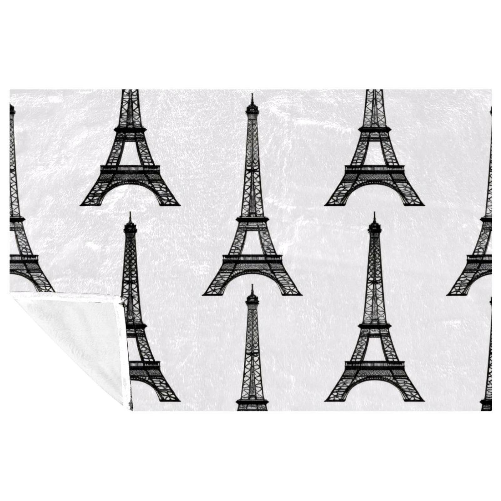 Couverture Tour Eiffel chaude et douce protection thermique 150x100