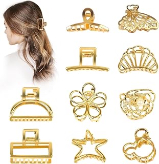 Bakefy-6 Small Medium Hair Clips for Girls & Women | Metal Claw Clips for Women Aesthetic | Cute Stylish Clutcher for Ladi... Price In India