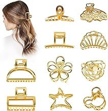6 Small Medium Hair Clips for Girls & Women | Metal Claw Clips for Women Aesthetic | Cute Stylish Clutcher for Ladies | Medium Size Clutchers for Hair | Flower Clip & Hair Clutcher for Women | Hair Accessories Clip Coupanas