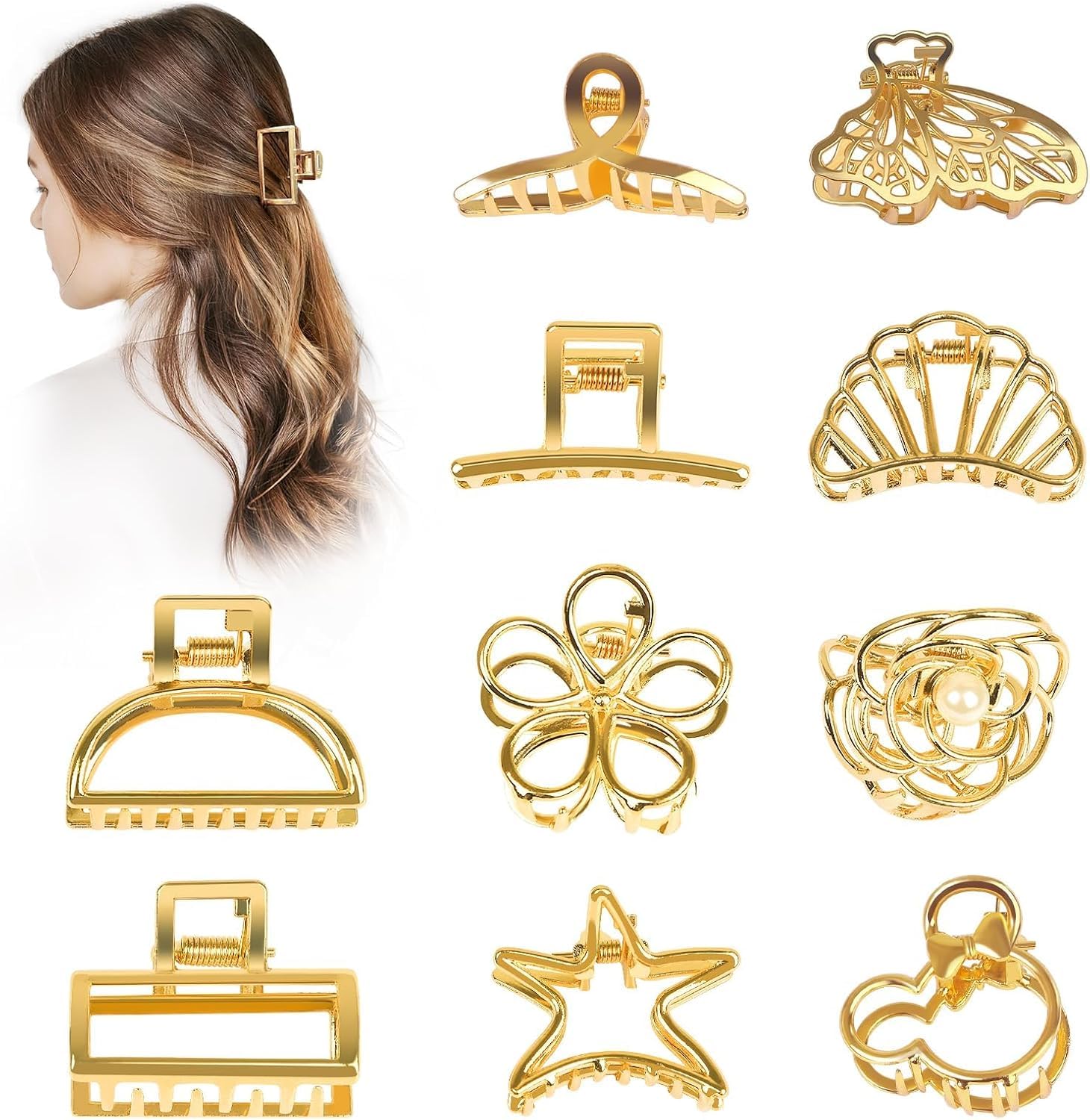 Bakefy-6 Small Medium Hair Clips for Girls & Women | Metal Claw Clips for Women Aesthetic | Cute Stylish Clutcher for Ladi... - Review, Price and Buying Guide