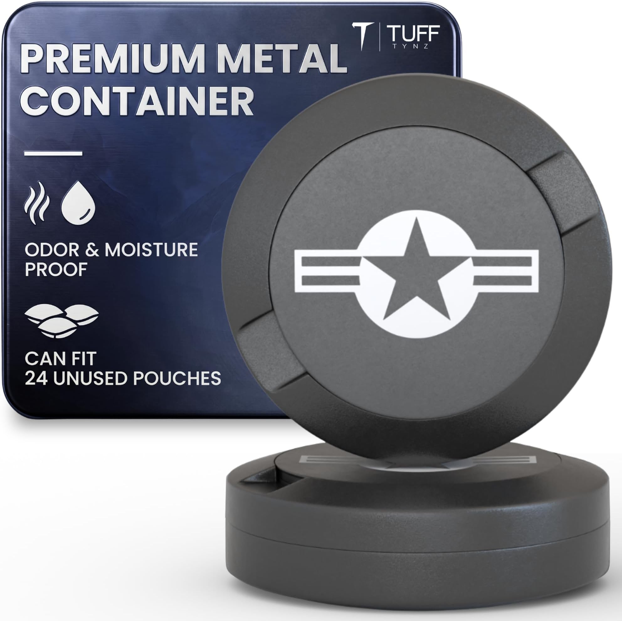 Premium Aluminum Organizer with Dual Compartment Design | Water-Resistant with Secure Seal, Compact and Pocket-Friendly Modern Design | Pouch Container for Storage with Pouch Tin