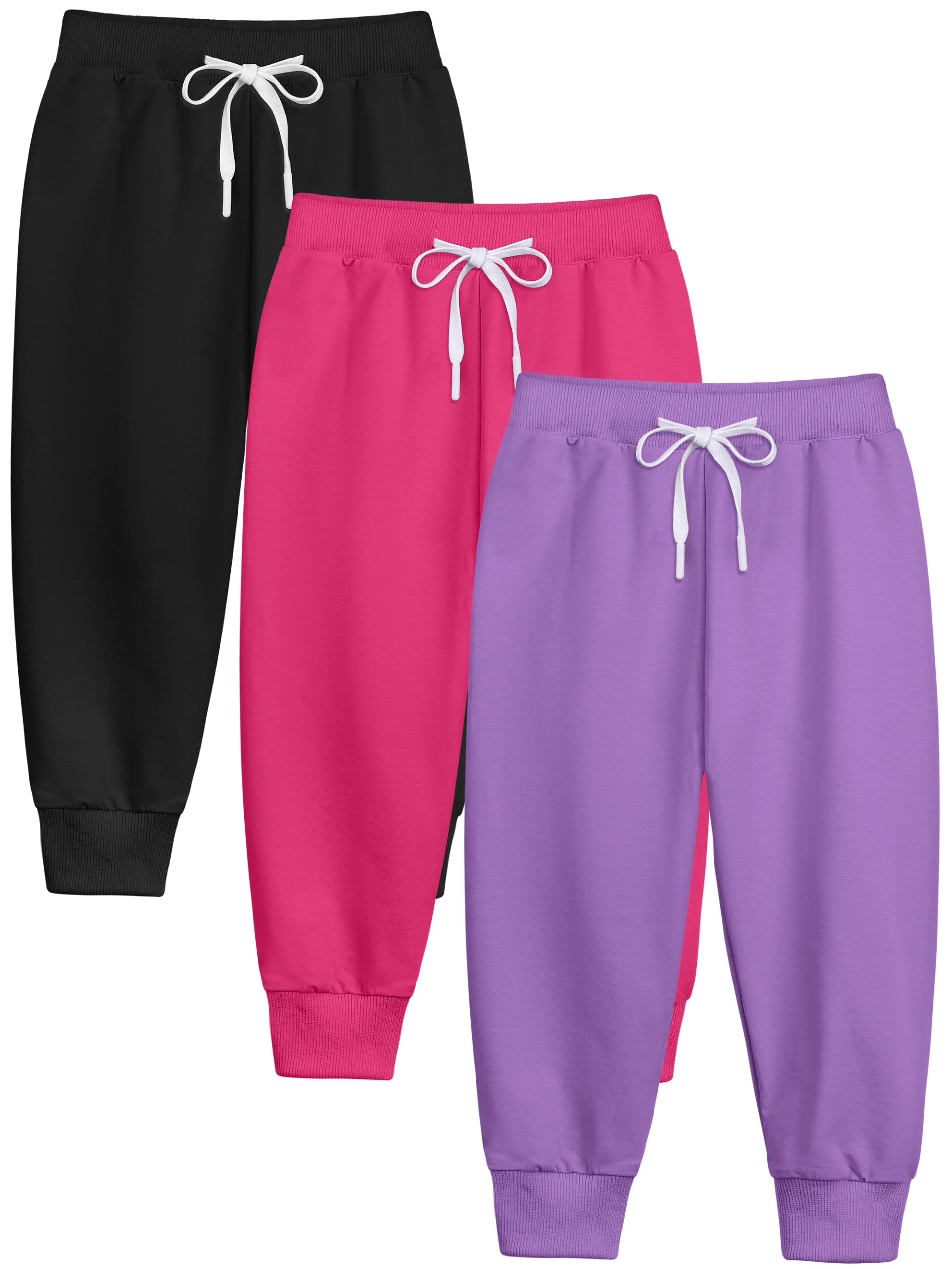 Resinta 3 Pack Toddler and Girls Sweatpants Kids Cotton Joggers Pants