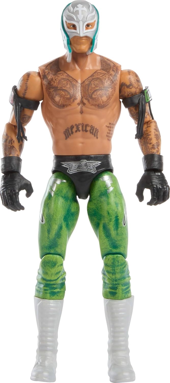 Mattel WWE Rey Mysterio Action Figure, Main Event Series #157, 6-inch Collectible Superstar with 14 Articulation Points & Life-Like Look