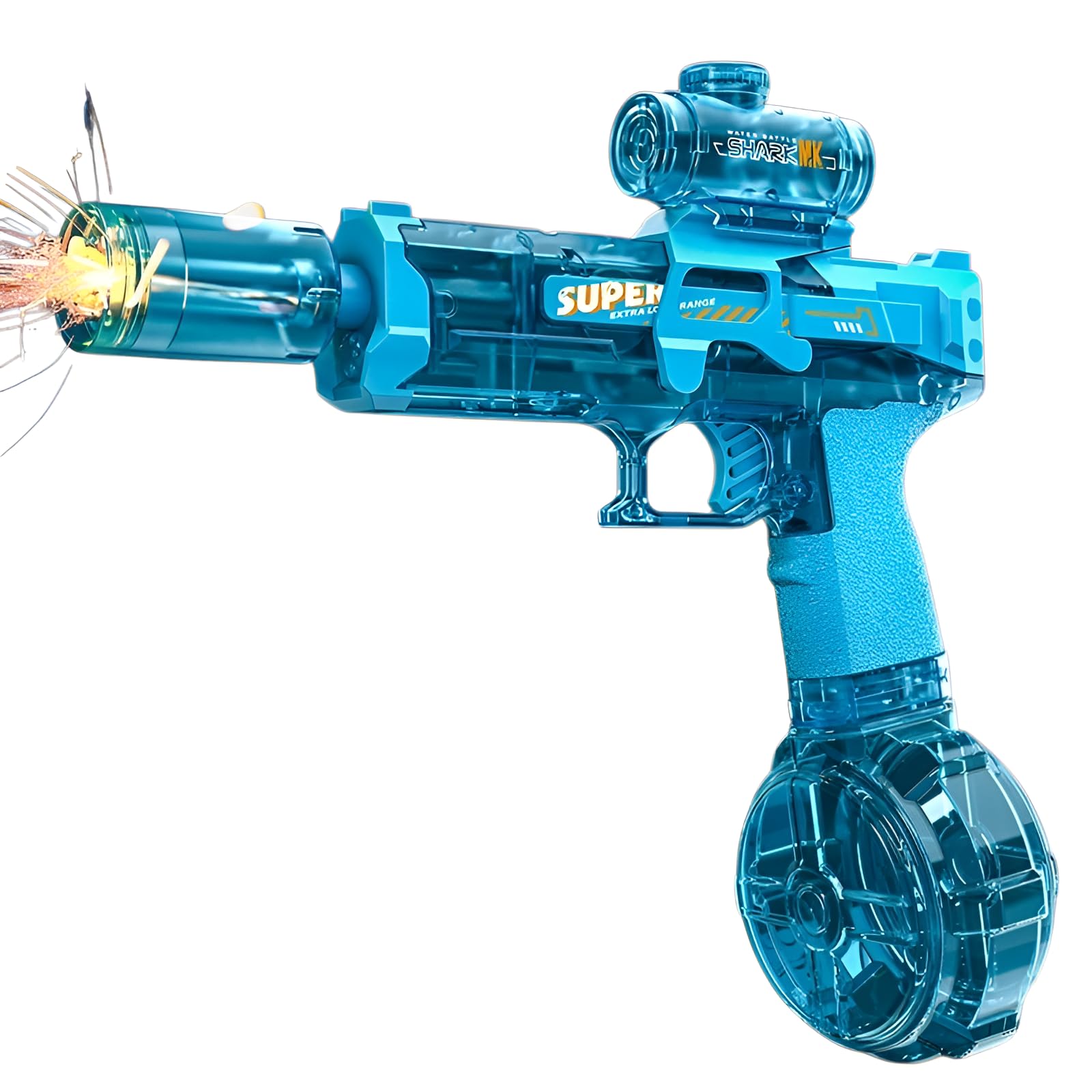 Amazon | [lalarimi]電動水鉄砲 高速連射式 ピストル型 拡張タンク搭載