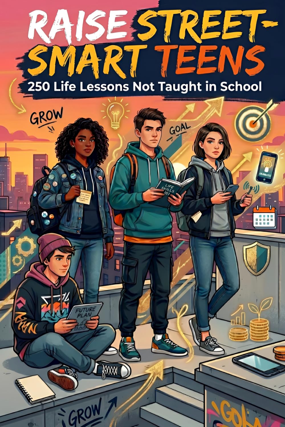 Raise Street Smart Teens 250 Life Lessons Not Taught in School: Practical Life Lessons to Build Confidence, Awareness, and Independent Thinking