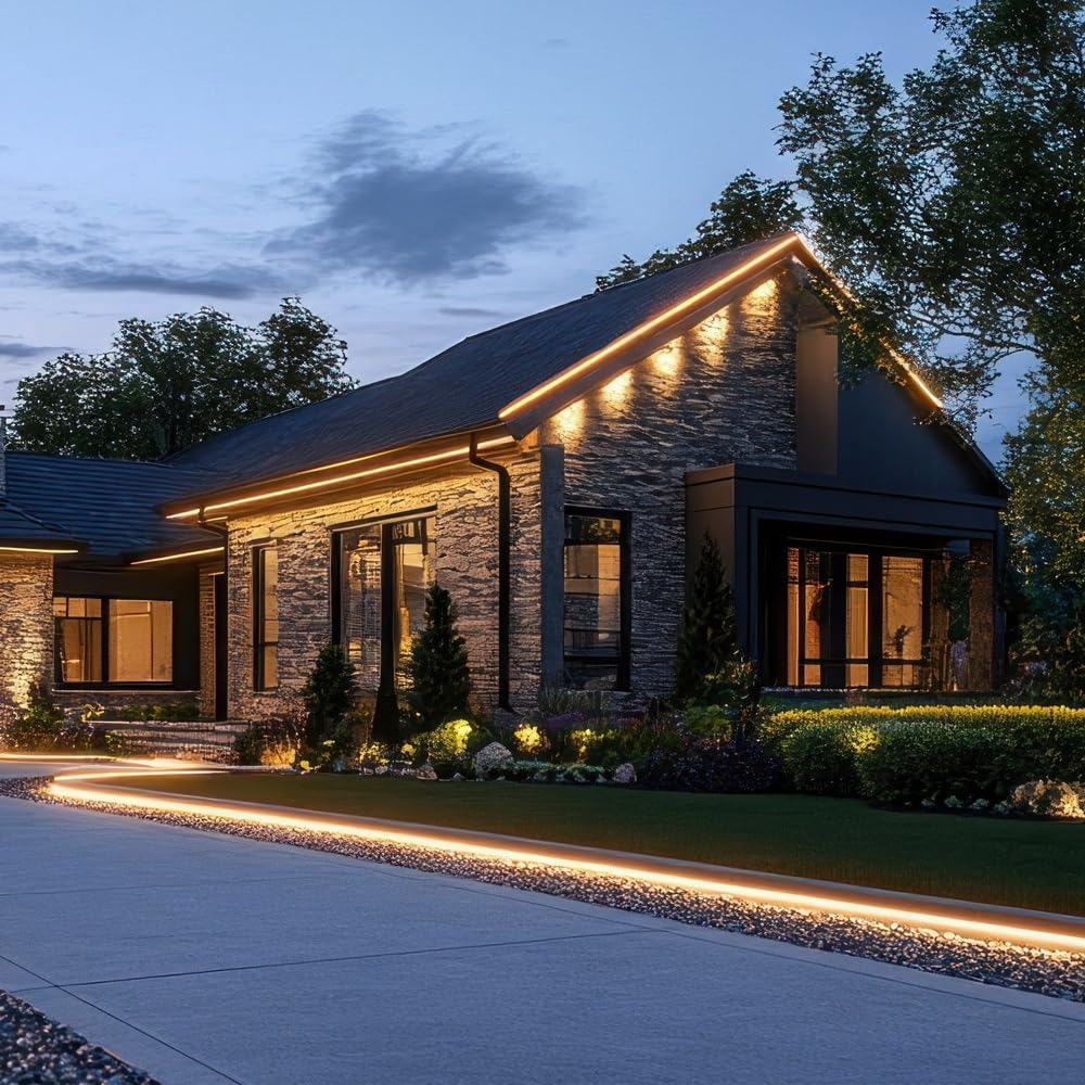 LED Streifen 2,5 m 230V warmweiß 1700 lm | IP67 wasserdicht | Flexibel kürzbar | Für Garten, Terrasse, Wege & Außenbeleuchtung