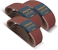 Vista 17 de POWERTEC 15 cintas de lijado de 4 x 36 pulgadas, 3 de cada una de granos de óxido de aluminio de 40/80/120/150/240, bandas de lijado de 4 x 36