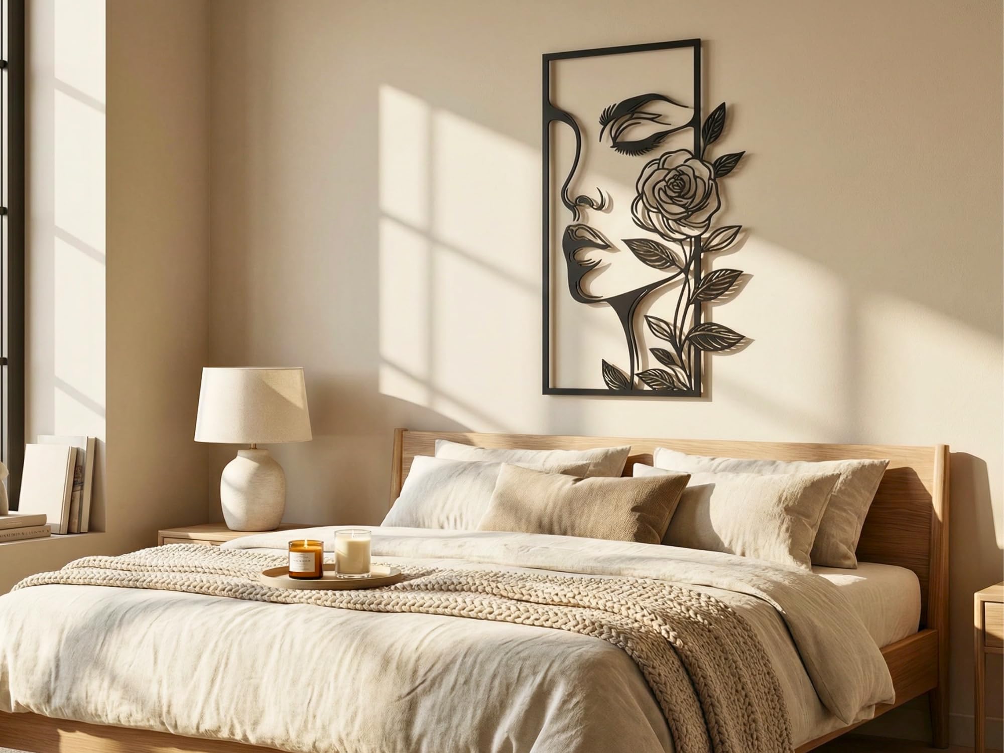 VAILLA Silhouette Donna Quadri Moderni Soggiorno – Legno 3D Cucina Casa
