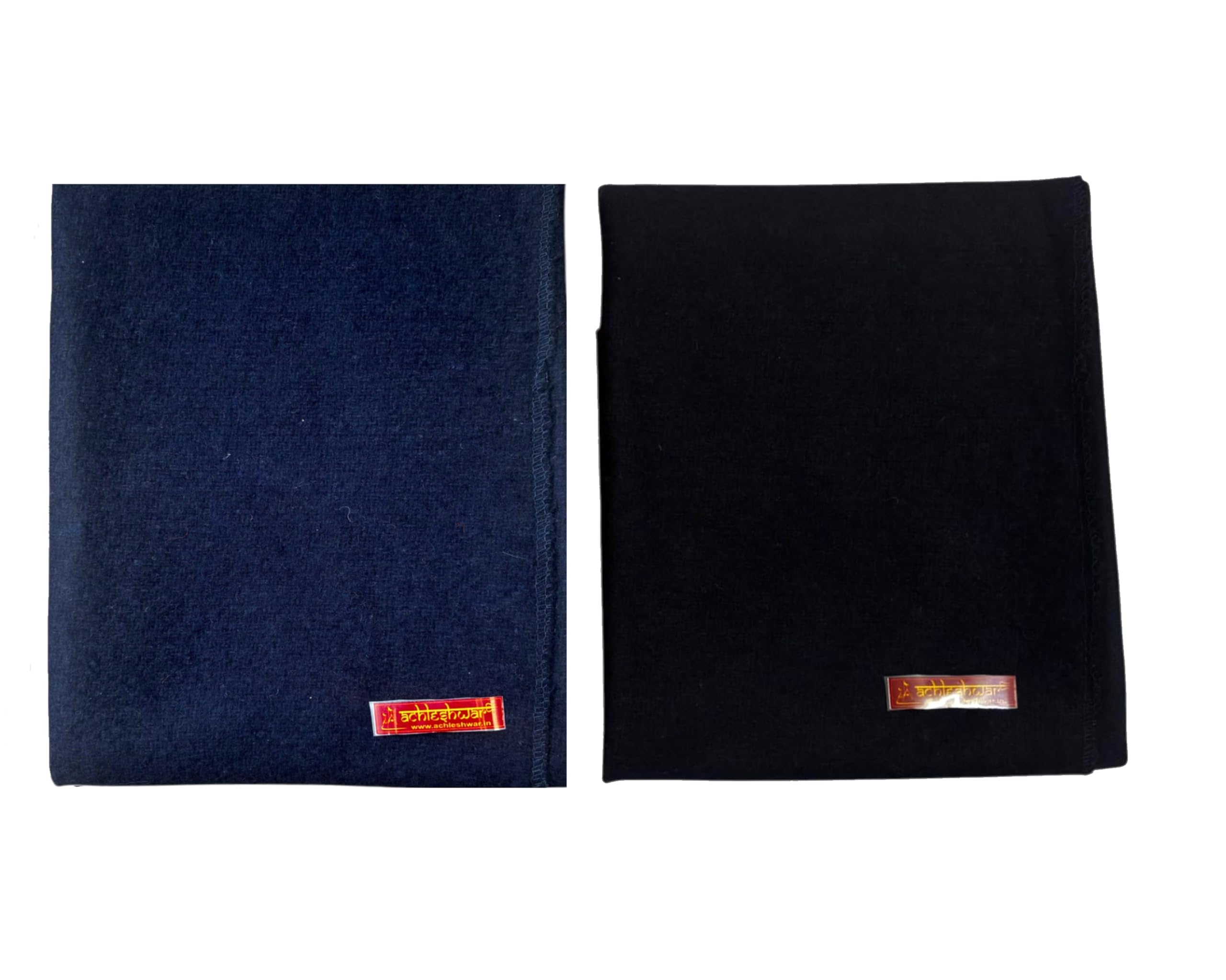 Achleshwar Combo of Premium Black and DarkBlue Woolen Aasan - Completely Handcrafted Perfect Mat for Meditation & Prayers - Soft, Comfortable (Size 23 x 30 Inch)-image-39