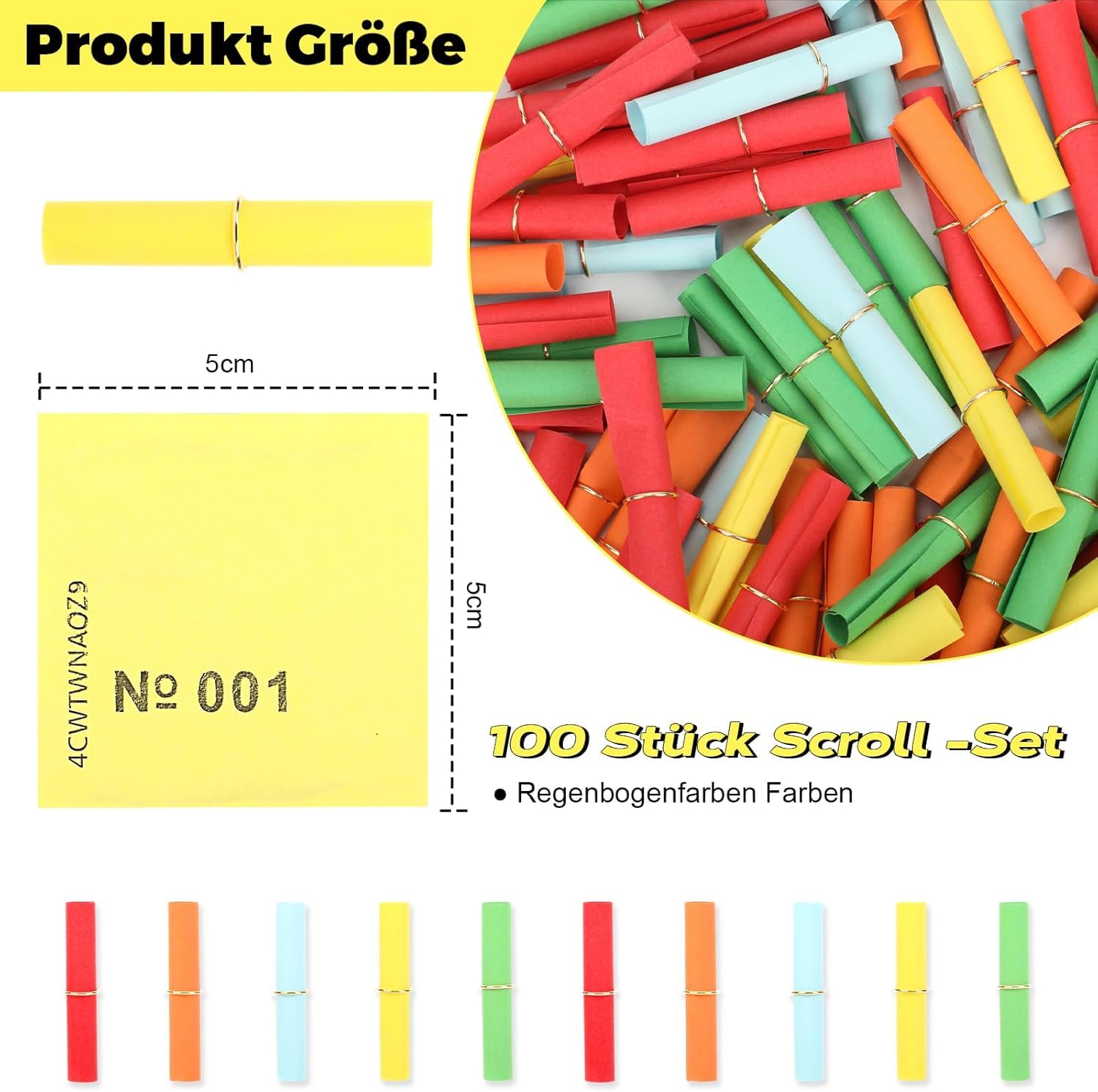 100 Piece Tombola Set Winning Tickets 1-100 Loose Hits Tombola Loose Win Rollless Colourful Mixed Winners Numbered for Club Party and Leisure Annual Tombola - Image 2