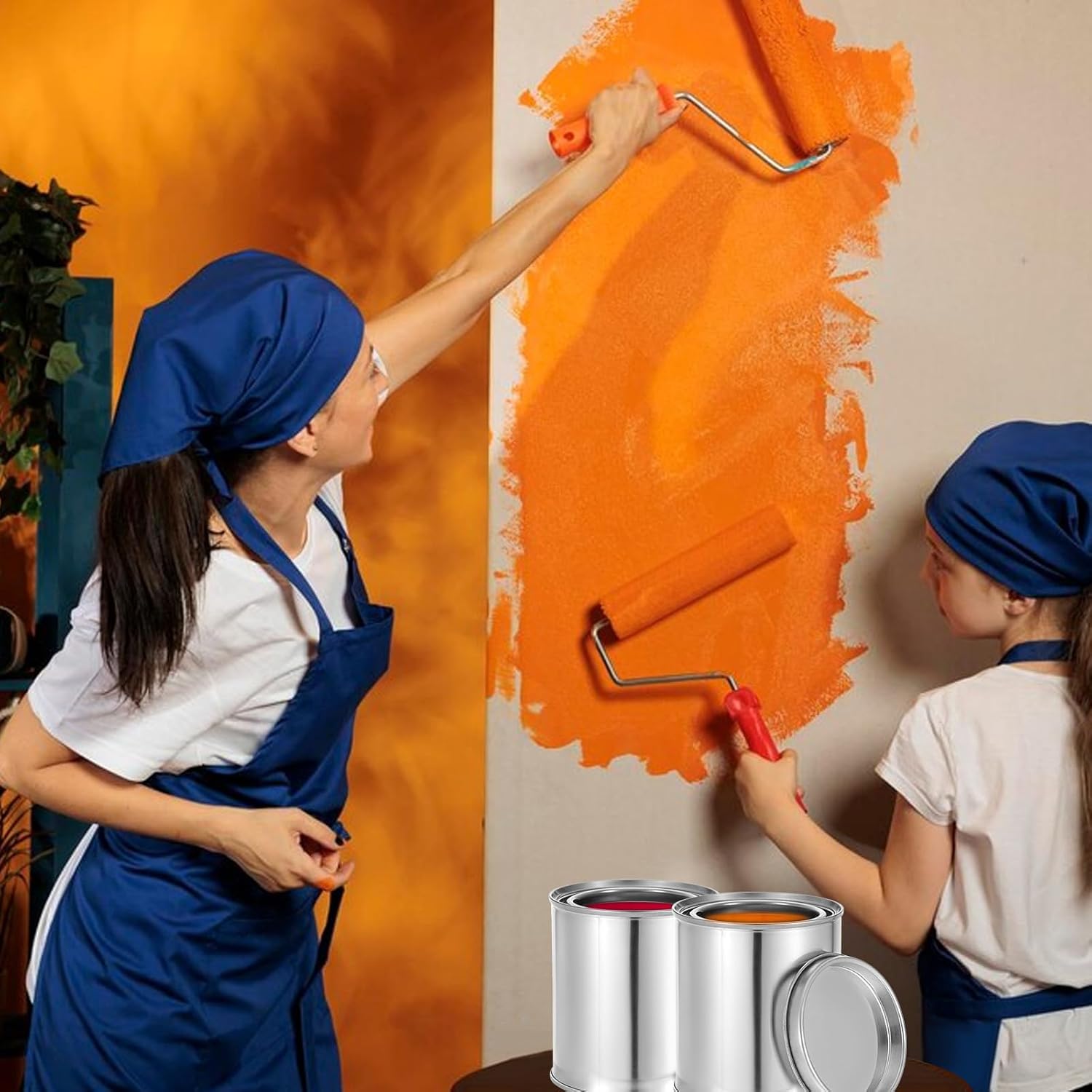 12 PCS Empty Paint Cans with Lids, Metal Paint Can Set (0.4L / 13.5 Oz), for DIY, Paint-Storage, Art Supplies, Home & Office Organization (3.26" H x 3.66" D) - Image 7