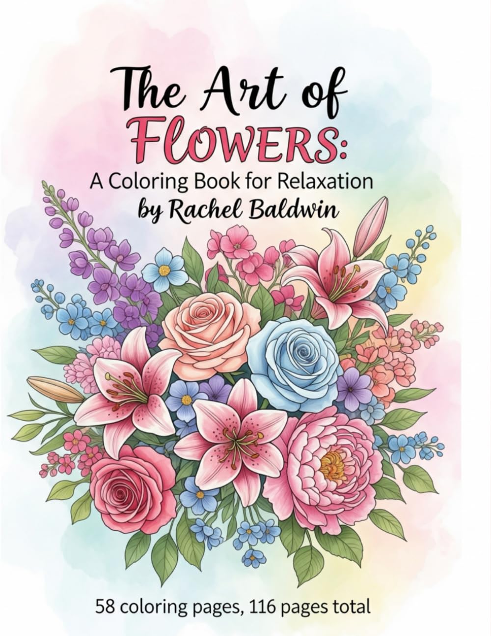 The art of Flowers: A coloring book for Relaxation