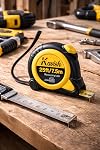 25ft/7.5m Kavish Measuring Tape Auto-Lock, Dual Scale Inch & Metric, Heavy-Duty Rubber Grip, Durable Steel Blade, Professional Measuring Tool for Construction, Carpentry, DIY & Home Use