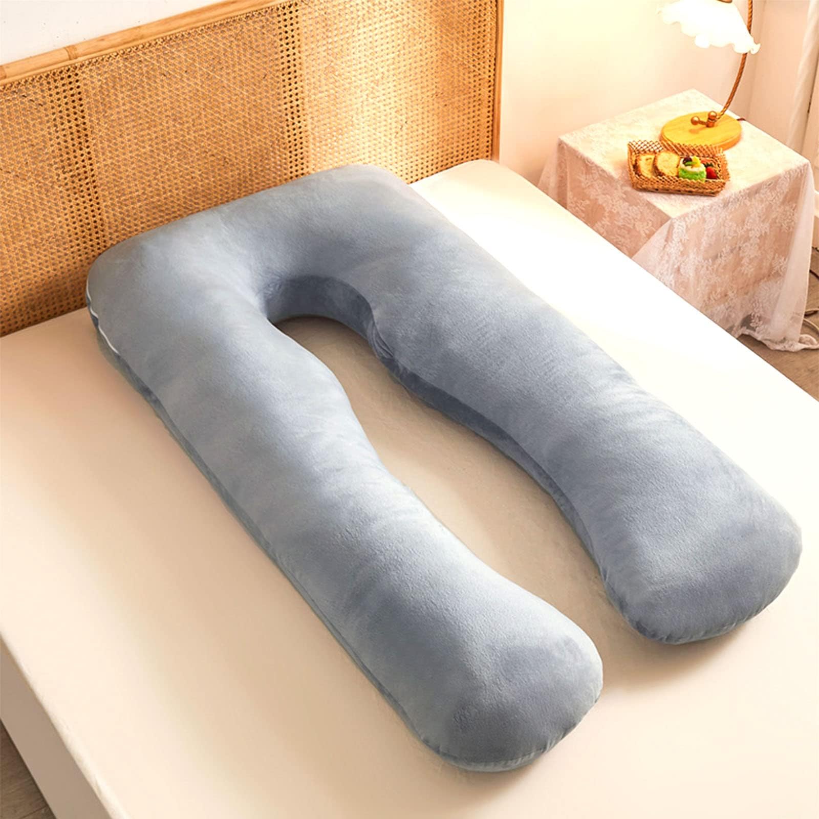 51 inches Pregnancy Pillows, U Shaped Pregnancy Body Pillow, Pregnant Women with Hip, Leg, Back, Belly Support