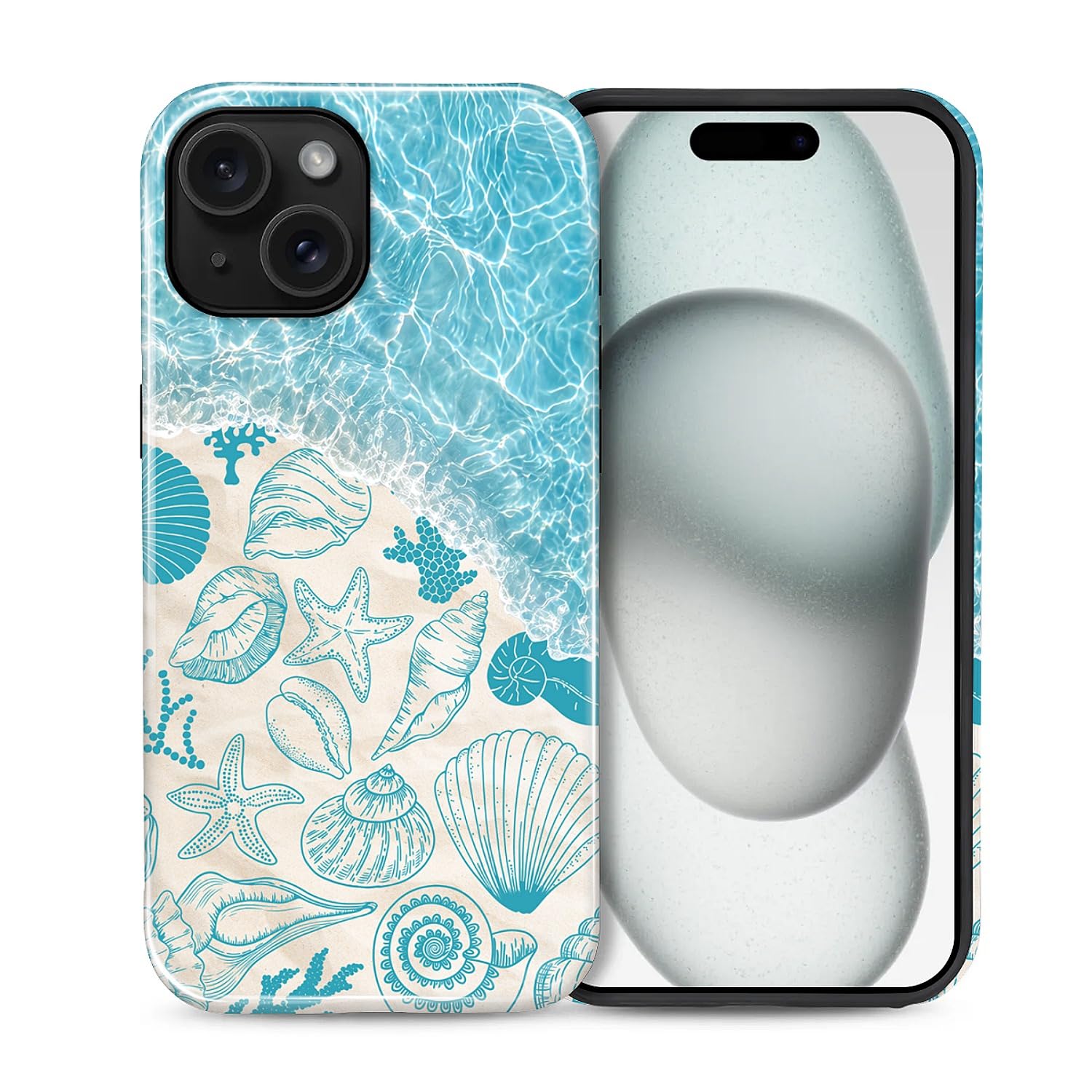 Coque côtière d'été pour iPhone 15 esthétique plage et mer - 8