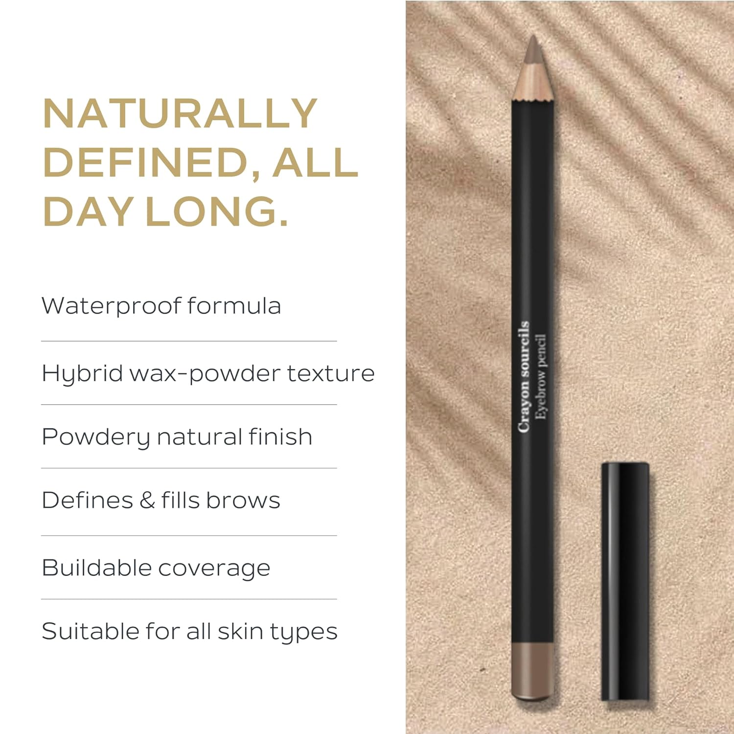 Sothys Eyebrow Pencil | Waterproof Brow Shaper & Filler for Women | Powdery Finish & Natural Look | Smooth Wax-Powder Texture
