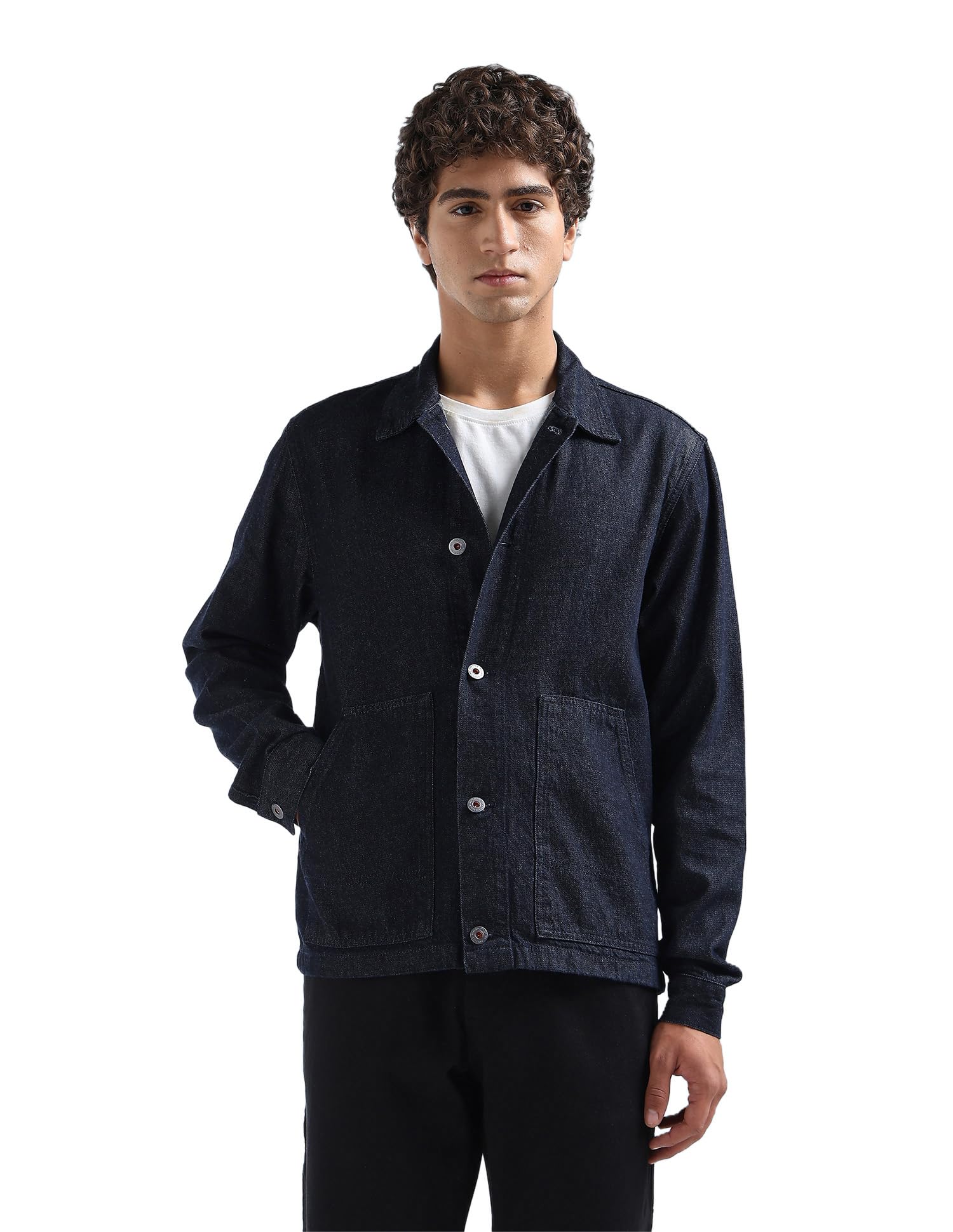 flying machine Solid Regular Fit Jacket-picture-14