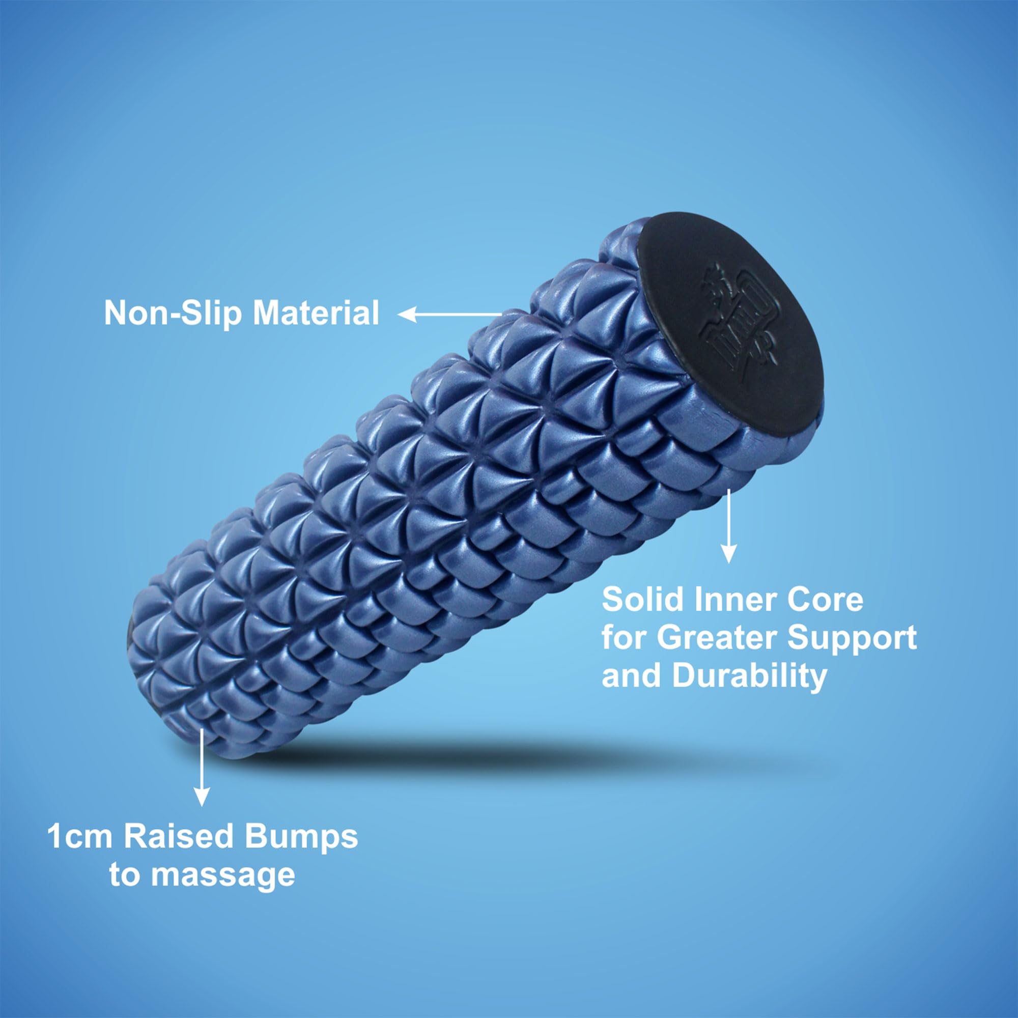 Diablo Self Myofascial Release, Self massage, Trigger Point release, Mobility, Acupressure Back, Therapy Yoga Gym Physio Injury Foam Roller (Size 17 Inch) (Navy Blue) 2