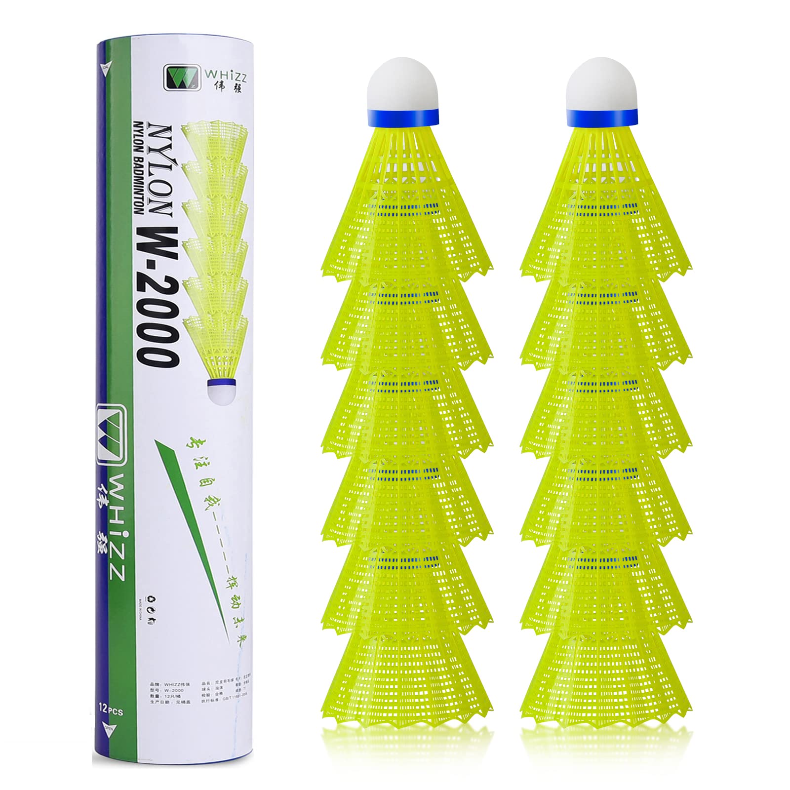 BAIHUALIN WHiZZ Badminton Shuttlecocks Durable Nylon Balls for Recreation and family fun