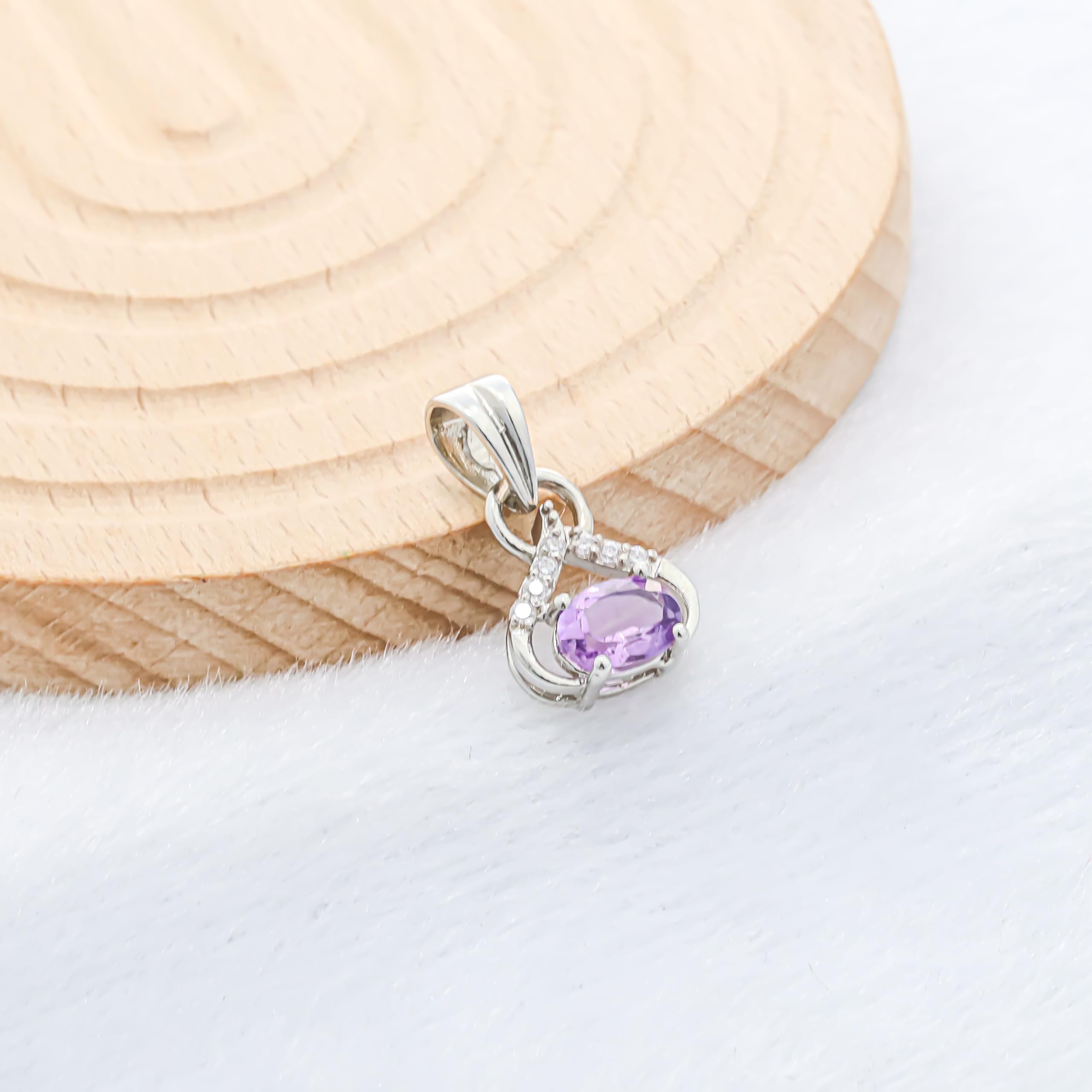 Pendentif bohème en argent sterling 925 avec améthyste ovale, taille 5 x 7 mm, pour femme, bijoux SP-620