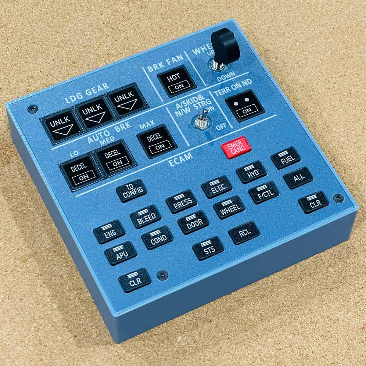 SHOYDID Rowsfire A103 A32X/A31X/A350 Flight Sim Control, indicatore carrello di atterraggio pannello integrato per MSFS 2020/2024, compatibile con PC