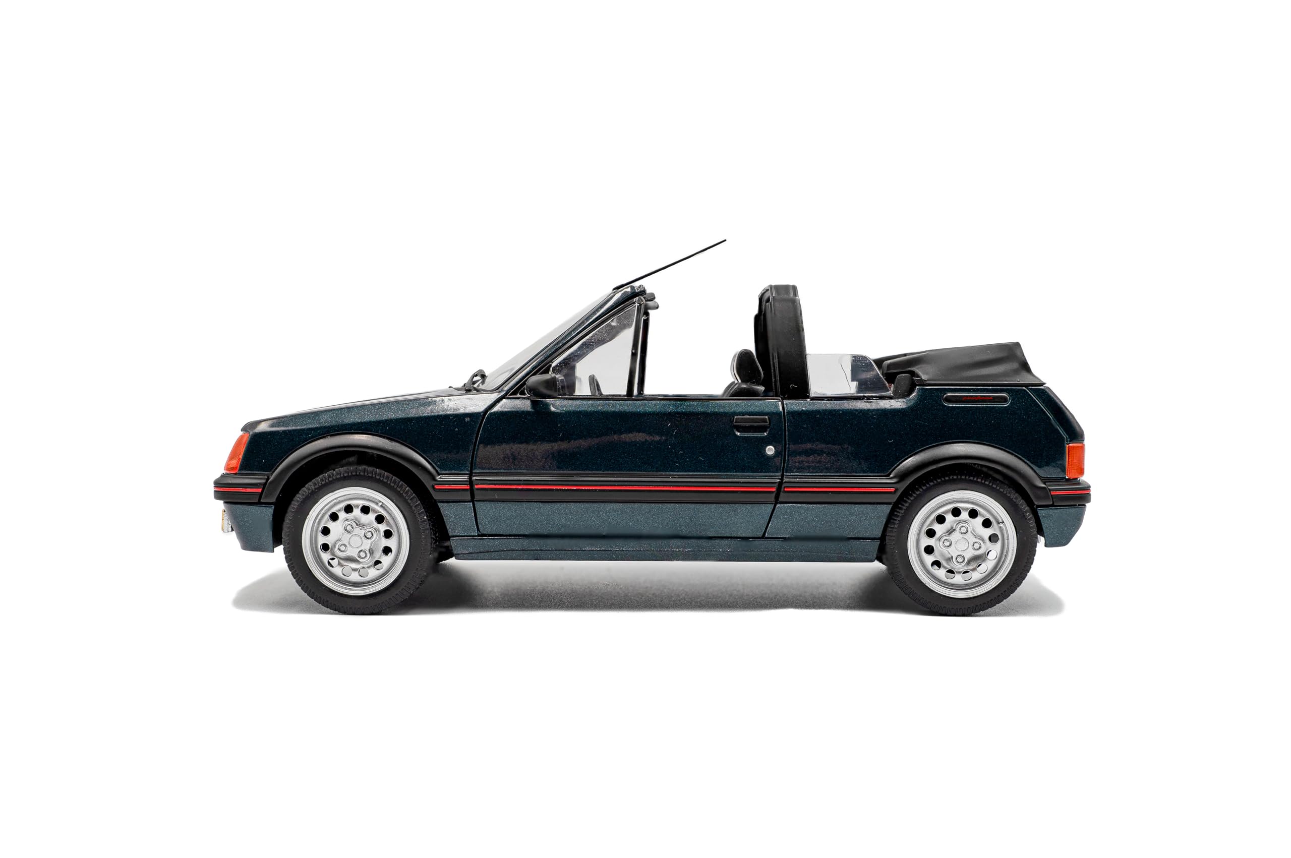 Solido Peugeot 205 CTI Roland-Garros Cabrio Diecast 1:18 Vert Métallique