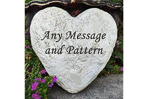 Personalized Decorative Garden Stone, Romantic Heart Design Keepsake for Special Days
