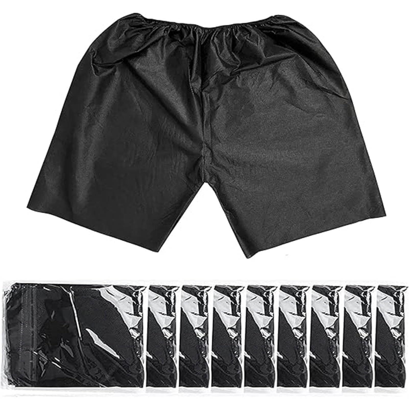 WDCAYQHZ Disposable Underwear for Women/Men,Spa Spray Tanning Massage Briefs,Non-Woven Bath Pants,20pcs(Black)
