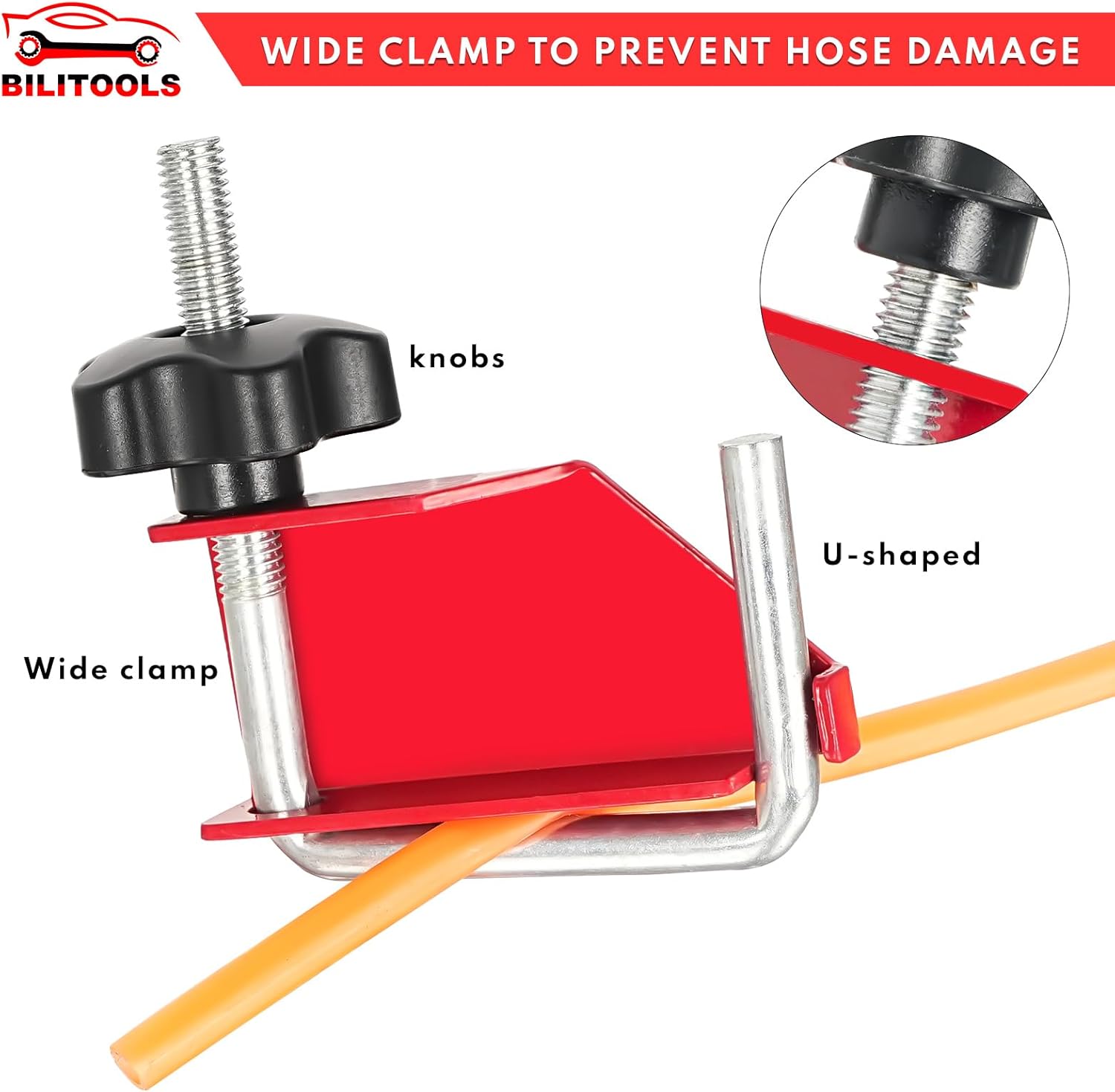 BILITOOLS 4 Piece Hose Pinch Off Pliers Clamp Pliers for Flexible Fuel Line Coolant Radiator Brake Hoses Clamp Tool etc, Without Damaging the Line