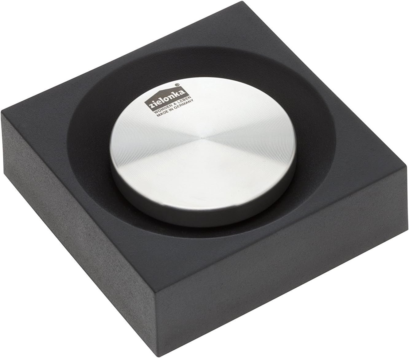 Zielonka Air Freshener Classic Including Rubber Bowl Black Colour And Dimension 8 x 8 x 2.5 Cm, Alloy, One Size