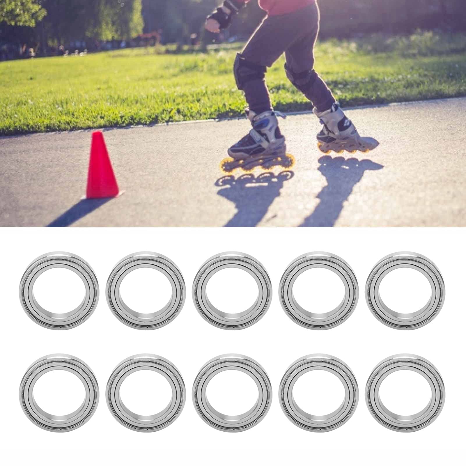 10 piezas de rodamientos de bolas de acero inoxidable para patinetes y patines en línea S6909Z, 45x68x12 mm, rodamientos silenciosos de alta velocidad con doble blindaje para