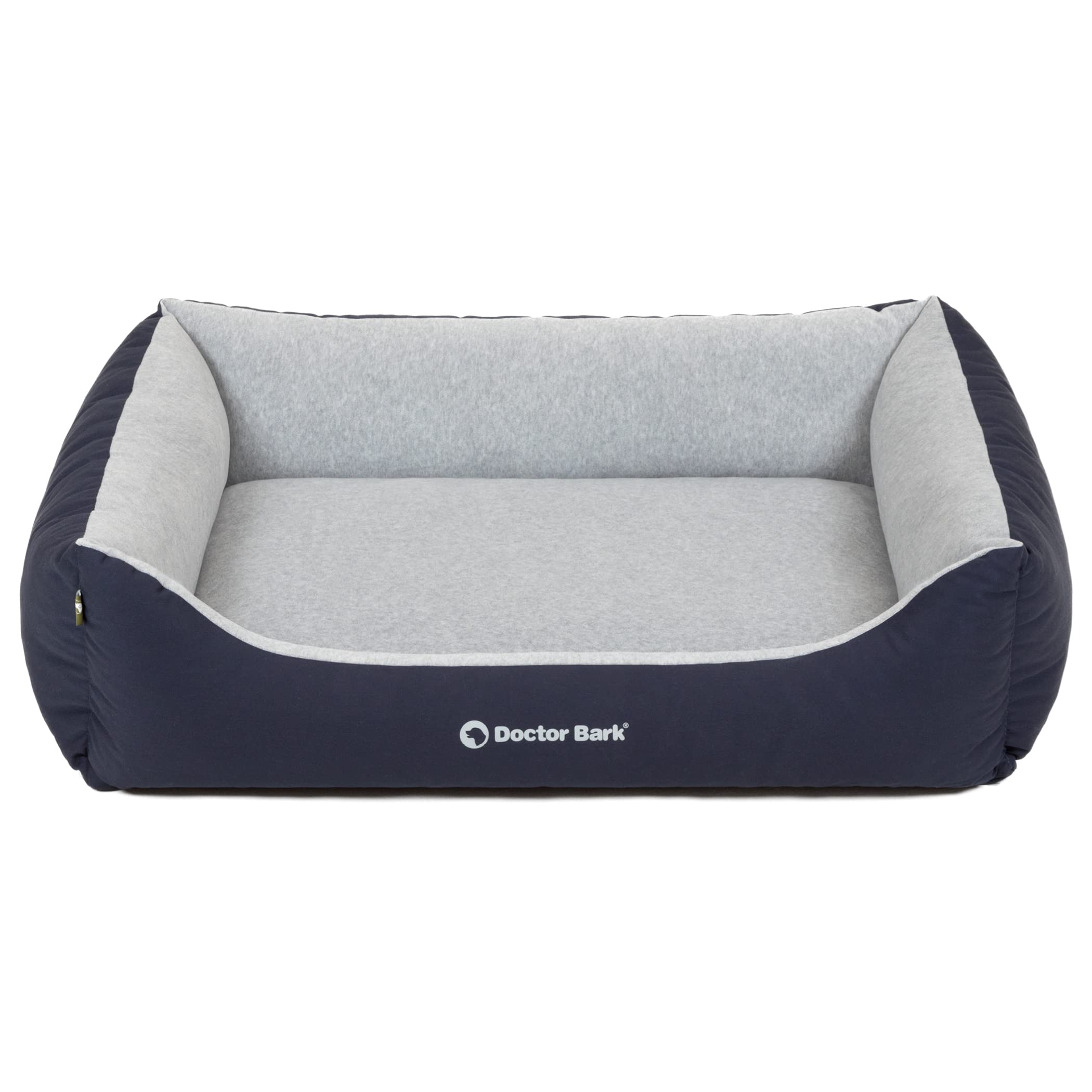Doctor Bark Hundebett Mittelgroße Hunde - Hundekörbchen Flauschig und Weich - Waschbar, Strapazierfähig, Kuschelig - Made in Germany - GreenLabel (L - 97x75 cm, Königsblau)