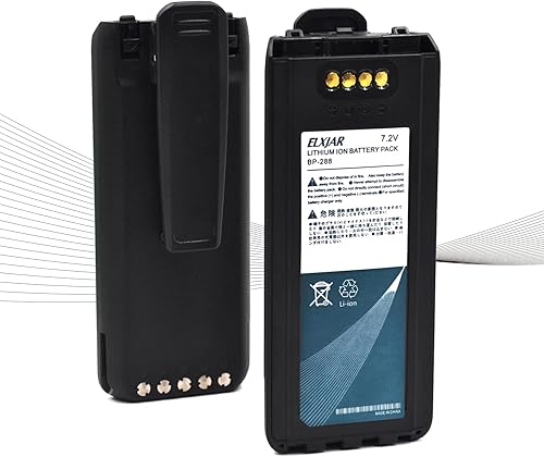 Paquete de 2 baterías de iones de litio de 7.2V 2350mAh BP-288 de repuesto para radios de aviación ICOM IC-A25N IC-A25NE IC-A25CE A25, sustituye a