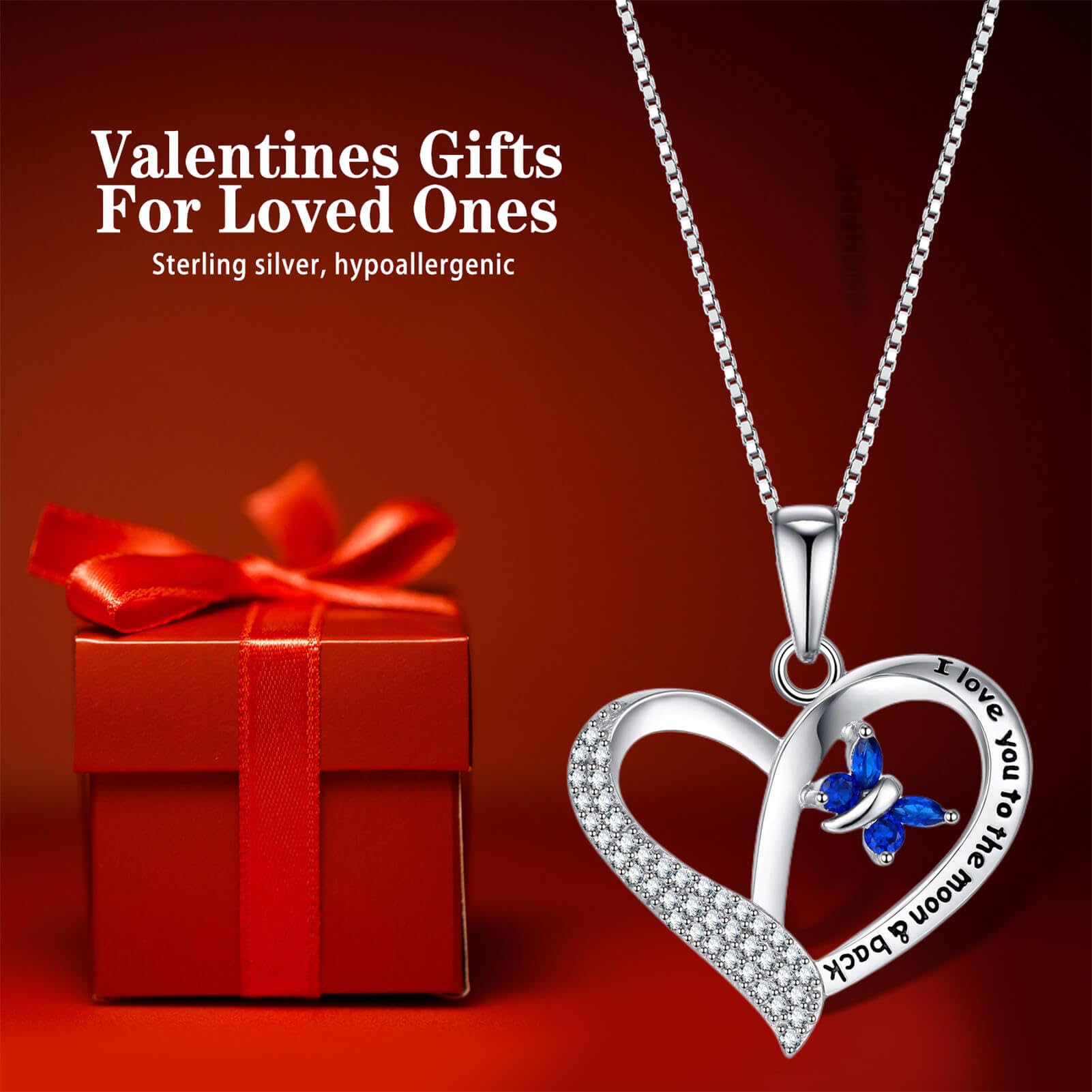 FANCYCD Forever Connected Mother & Son Necklace – Heart Pendant Gift for Mom, Sterling Silver Jewelry for Mother's Day or Birthday