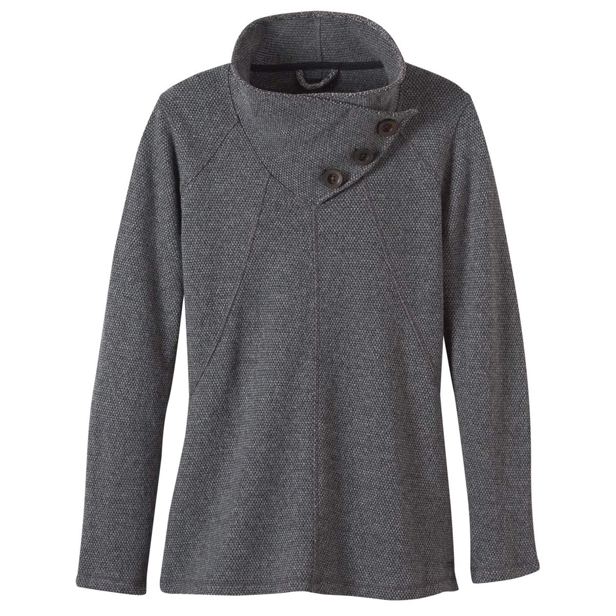 prAna Women's Ebba Sweater, Large, Coal 