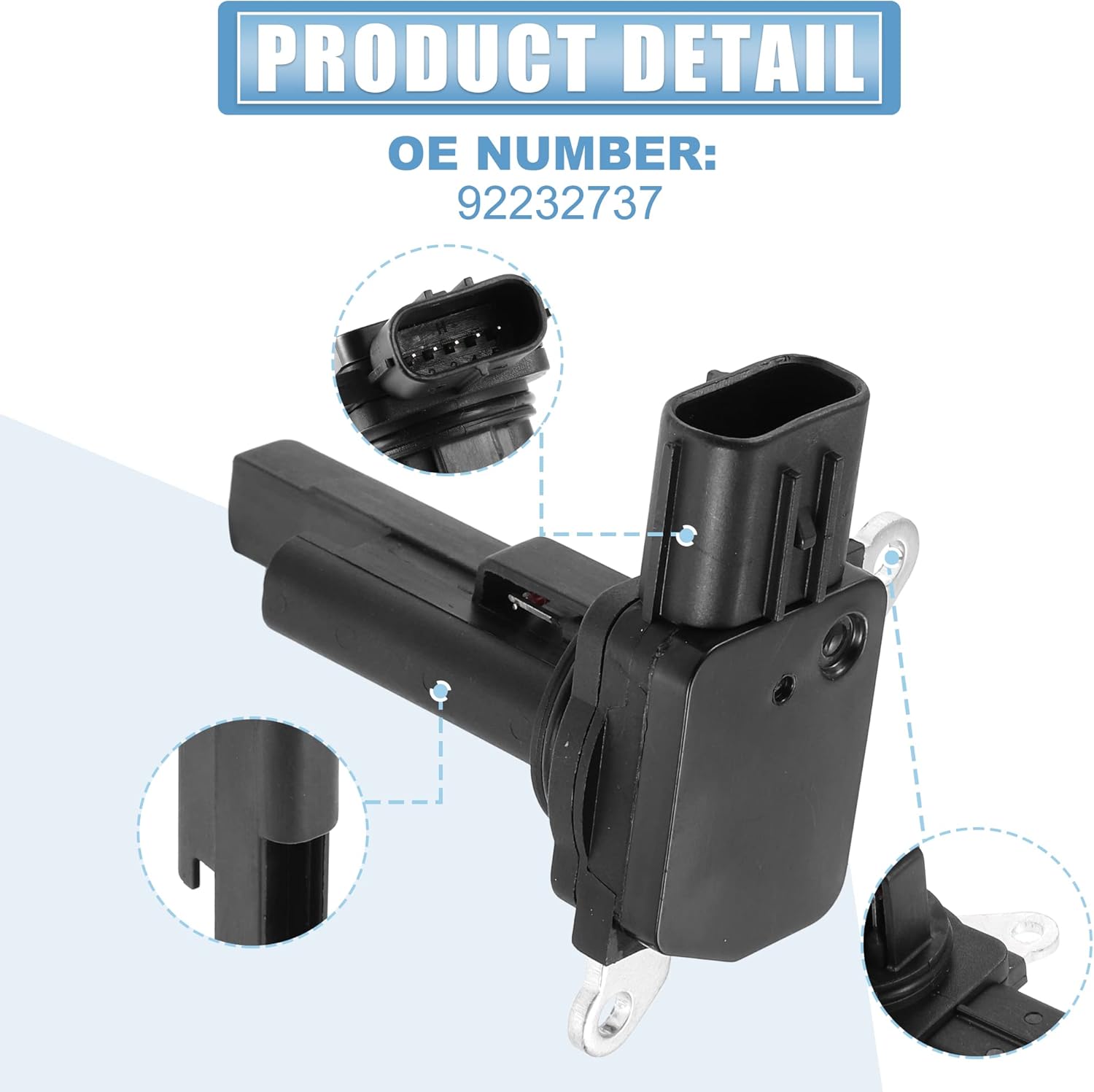 X AUTOHAUX 92232737 Car Mass Air Flow Sensor Meter MAF Sensor Airflow Replacement