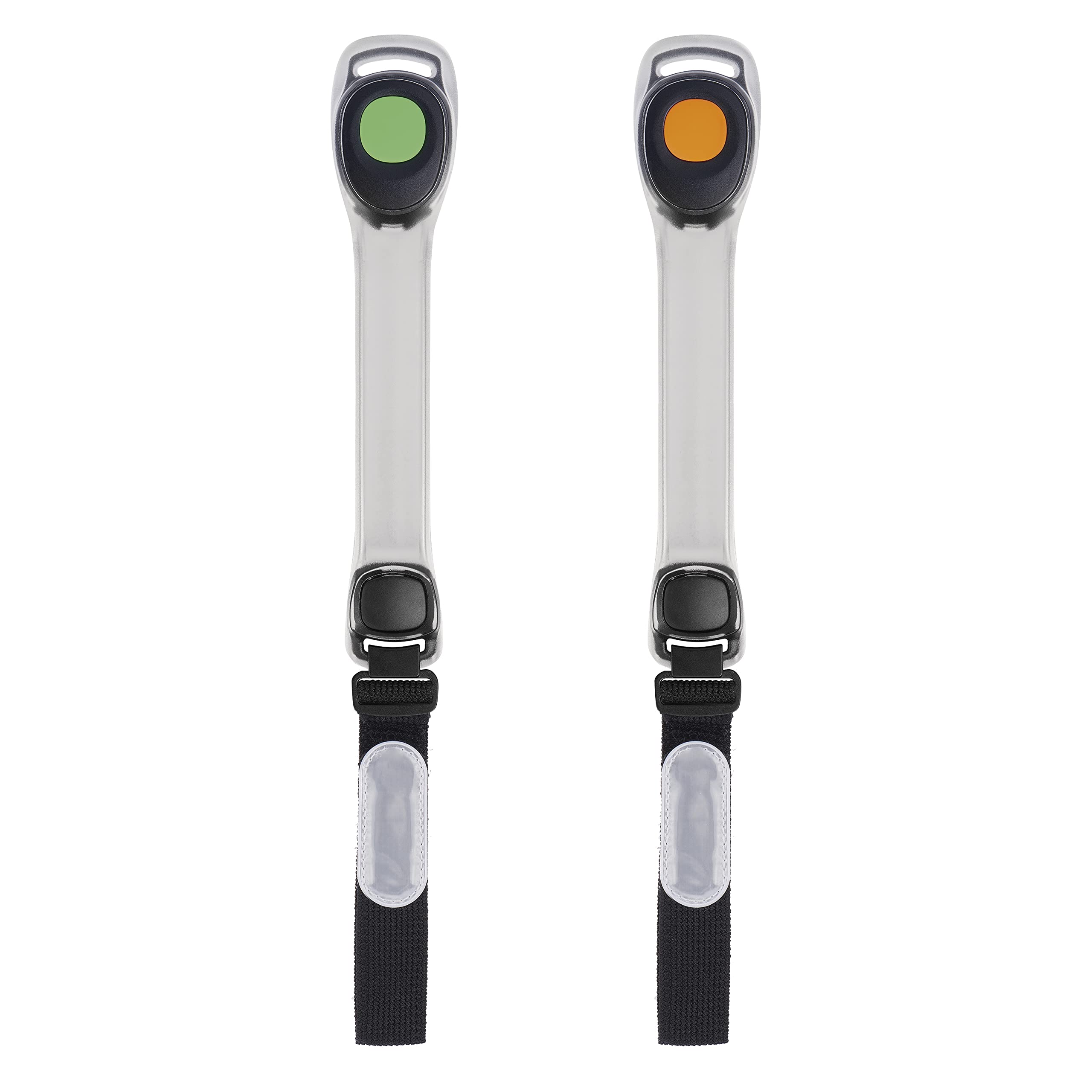 EMOS Lot de 16 Bracelets LED étanches pour la visibilité Lors du Jogging, du vélo, à Piles avec 2 Modes d'éclairage, durée d'éclairage de 160 Heures