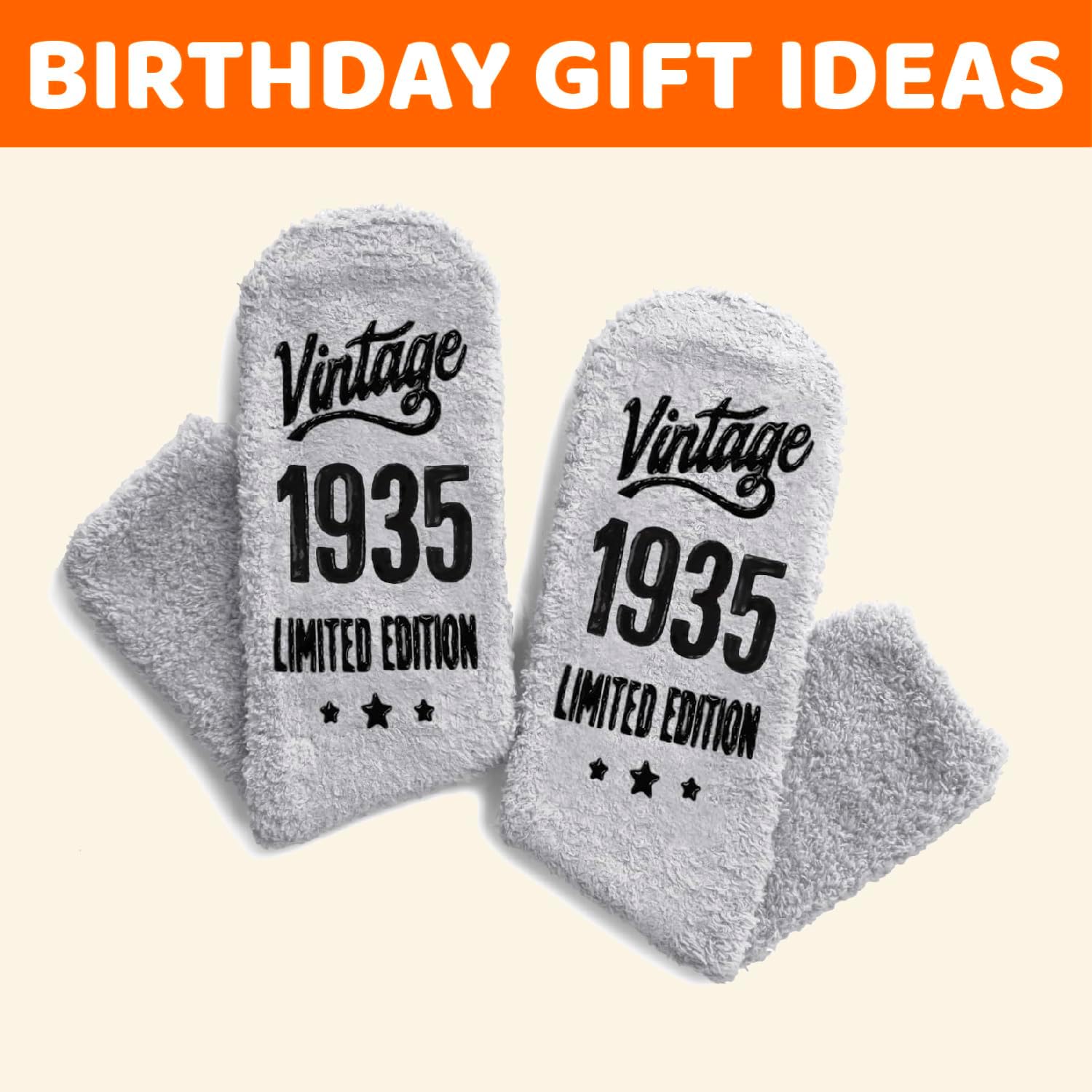 HAPPYPOP Birthday Gifts Ideas for Elderly - Birthday Socks for People Born between 1924-1935 - Image 3